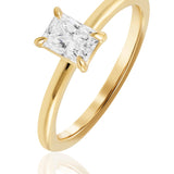 Yellow Gold 0.50ct Radiant Cut EVS2 Claw Set Diamond Ring from LeGassick Jewellery, Gold Coast, Australia.