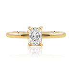 Yellow Gold 0.50ct Radiant Cut EVS2 Claw Set Diamond Ring from LeGassick Jewellery, Gold Coast, Australia.