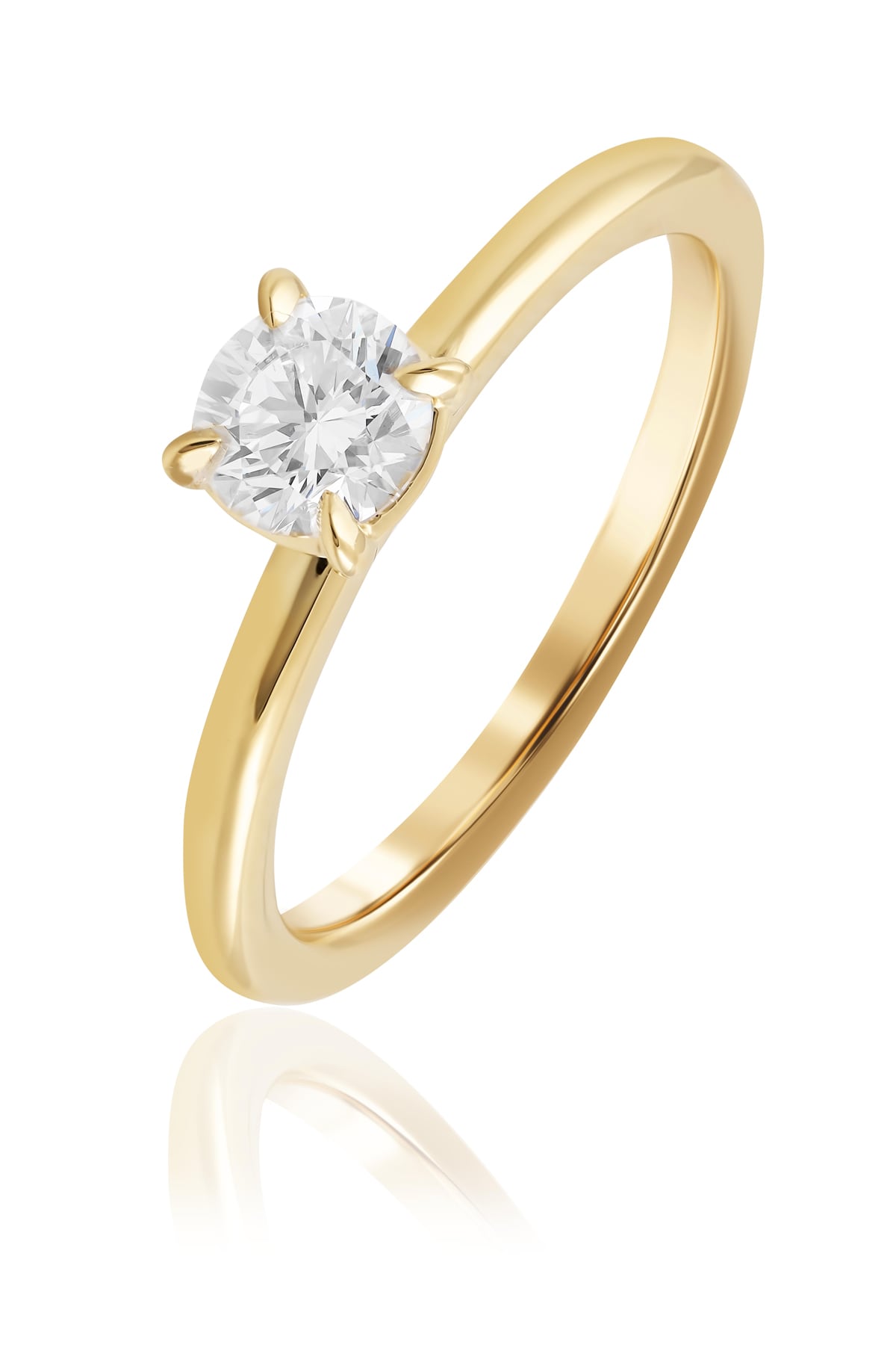 Yellow Gold 0.50ct Round Cut FSI1 Claw Set Diamond Ring from LeGassick Jewellery, Gold Coast, Australia.