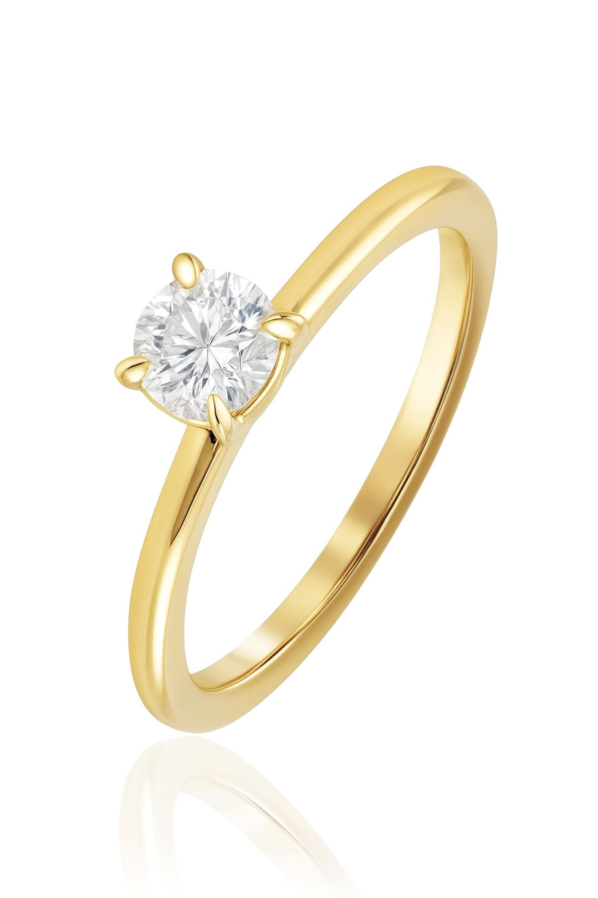 Yellow Gold 0.50ct Round Cut FSI1 Claw Set Diamond Ring from LeGassick Jewellery, Gold Coast, Australia.