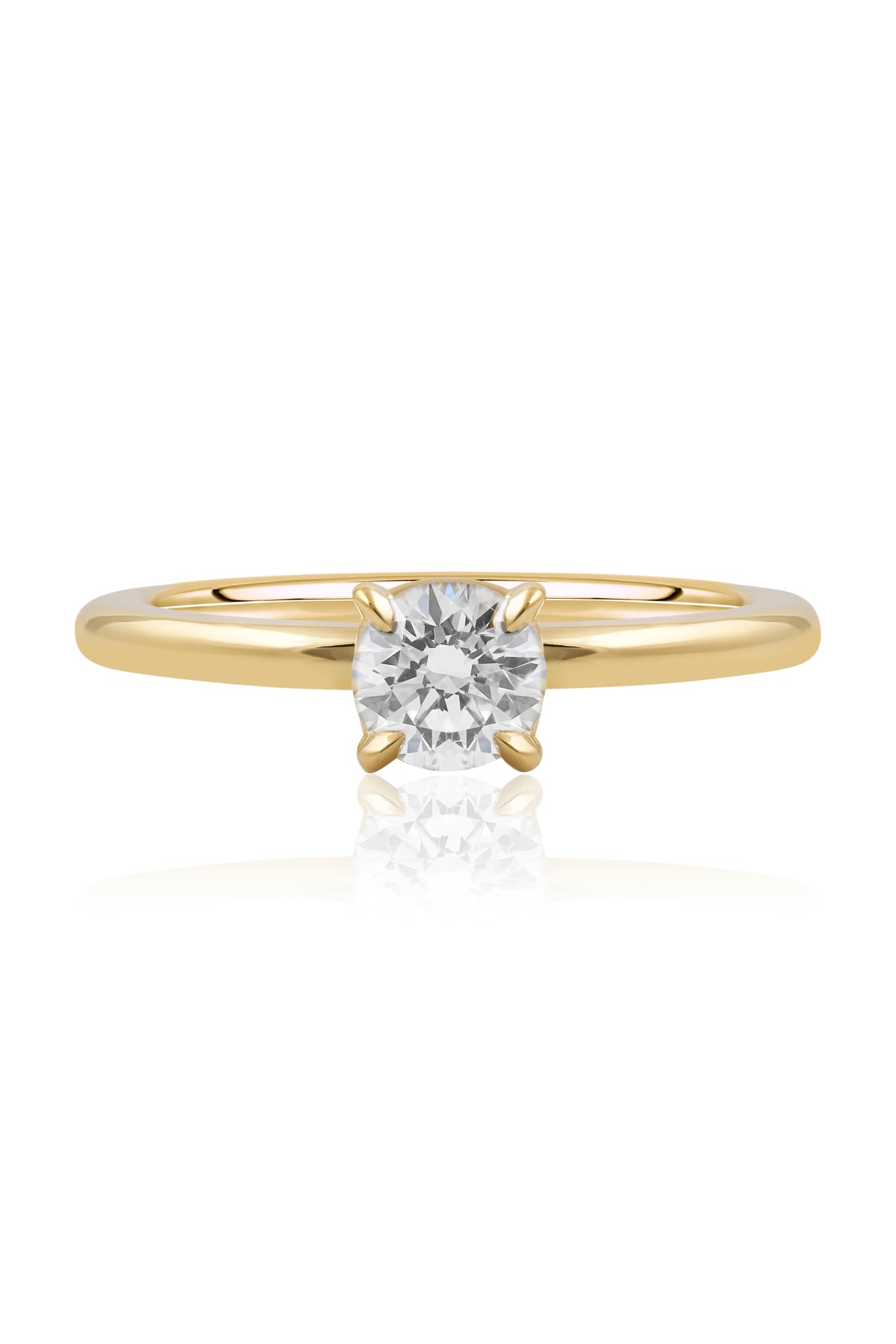 Yellow Gold 0.50ct Round Cut FSI1 Claw Set Diamond Ring from LeGassick Jewellery, Gold Coast, Australia.