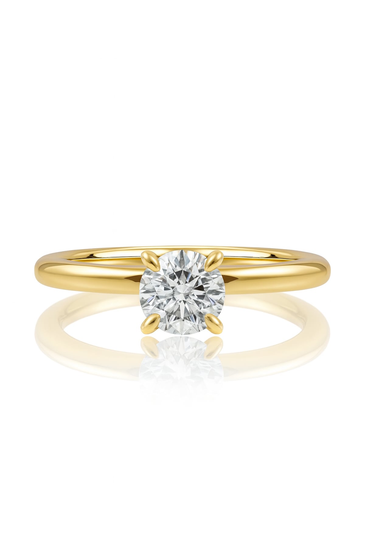 Yellow Gold 0.50ct Round Cut FSI1 Claw Set Diamond Ring from LeGassick Jewellery, Gold Coast, Australia.