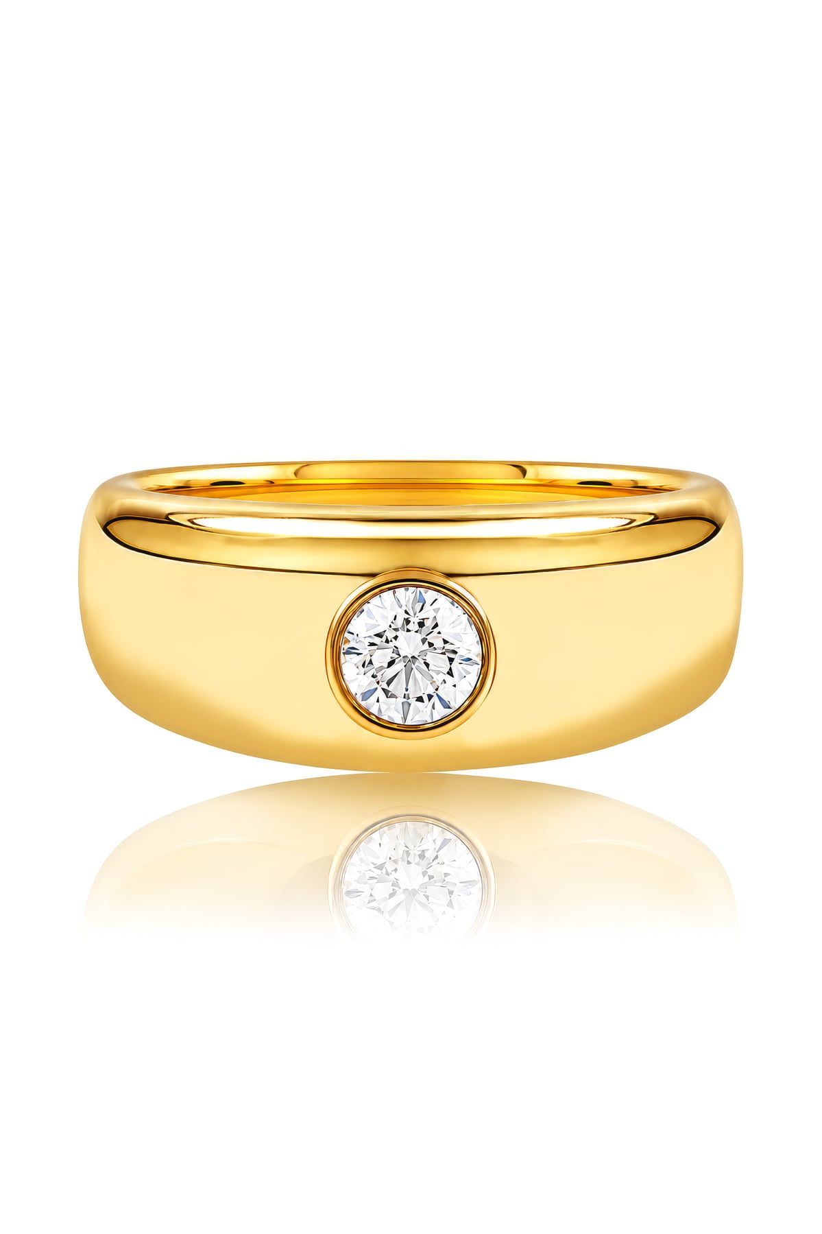 Diamond Bezel Set Ring In 18ct Yellow Gold available from LeGassick Fine Jewellery, Gold Coast, Australia. Showrooms at Pacific Fair and Runaway Bay Centre.