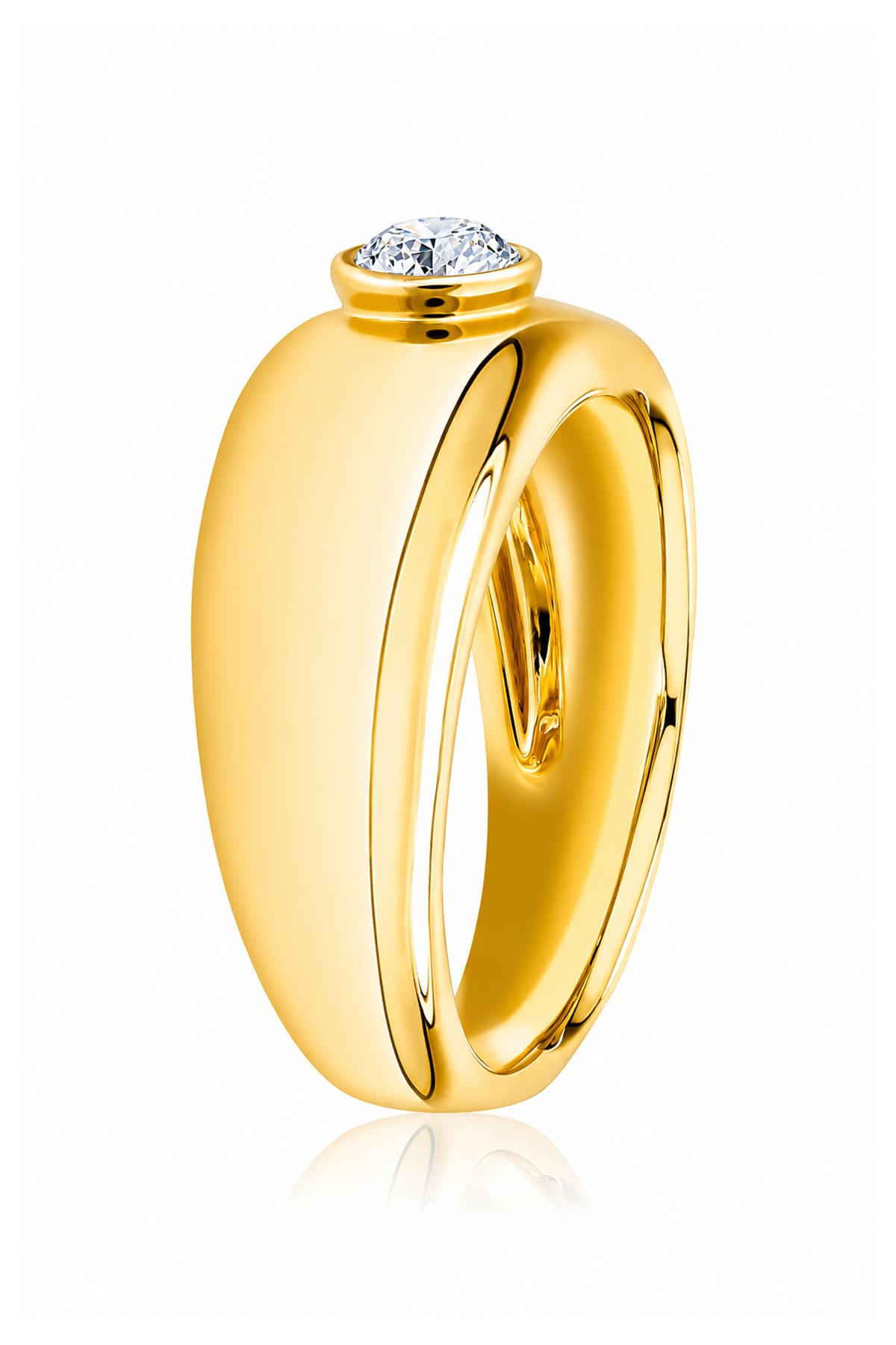 Diamond Bezel Set Ring In 18ct Yellow Gold available from LeGassick Fine Jewellery, Gold Coast, Australia. Showrooms at Pacific Fair and Runaway Bay Centre.
