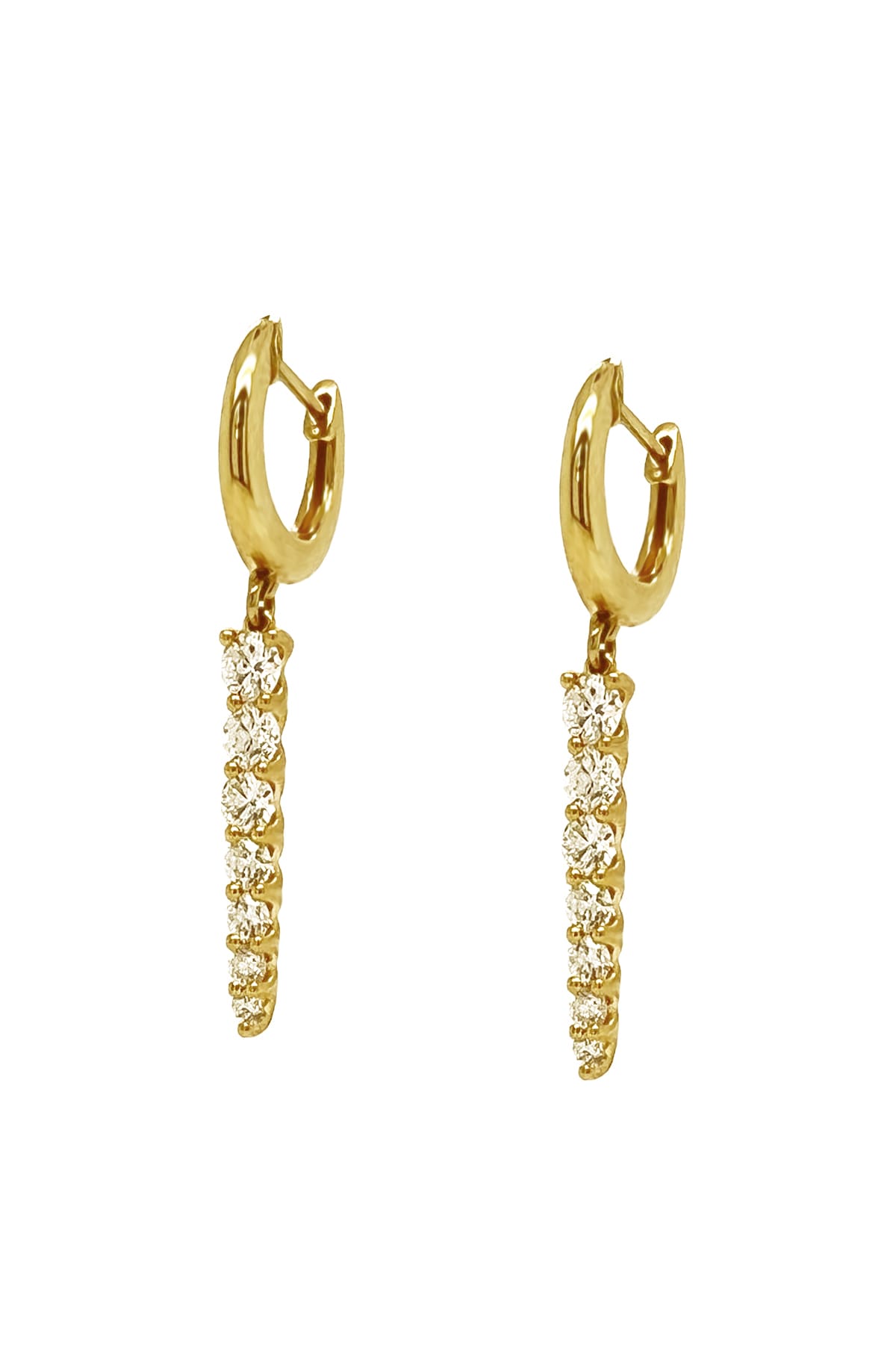 18 Carat Yellow Gold Identity Drop Earrings available at LeGassick Diamonds and Jewellery Gold Coast, Australia.