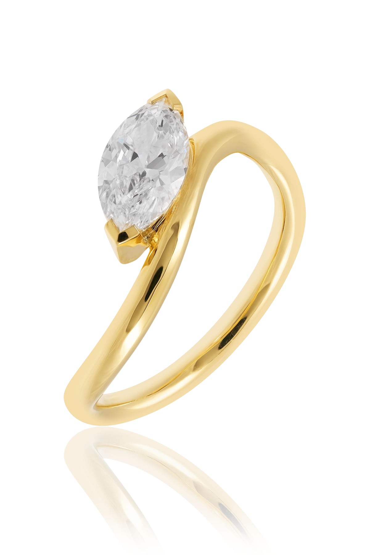 18ct Yellow Gold Marquise Diamond Set Ring available from LeGassick Fine Jewellery, Gold Coast, Australia. Showrooms at Pacific Fair and Runaway Bay Centre.