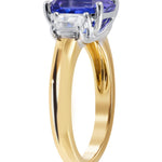 Tanzanite & Diamond Set Ring In 18 Carat Yellow Gold & White Gold from LeGassick Fine Jewellery.