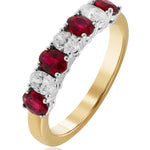 Oval Ruby and Diamond Ring In 18 CaratYellow & White Gold available from LeGassick Fine Jewellery, Gold Coast, Australia. Showrooms at Pacific Fair and Runaway Bay Centre.