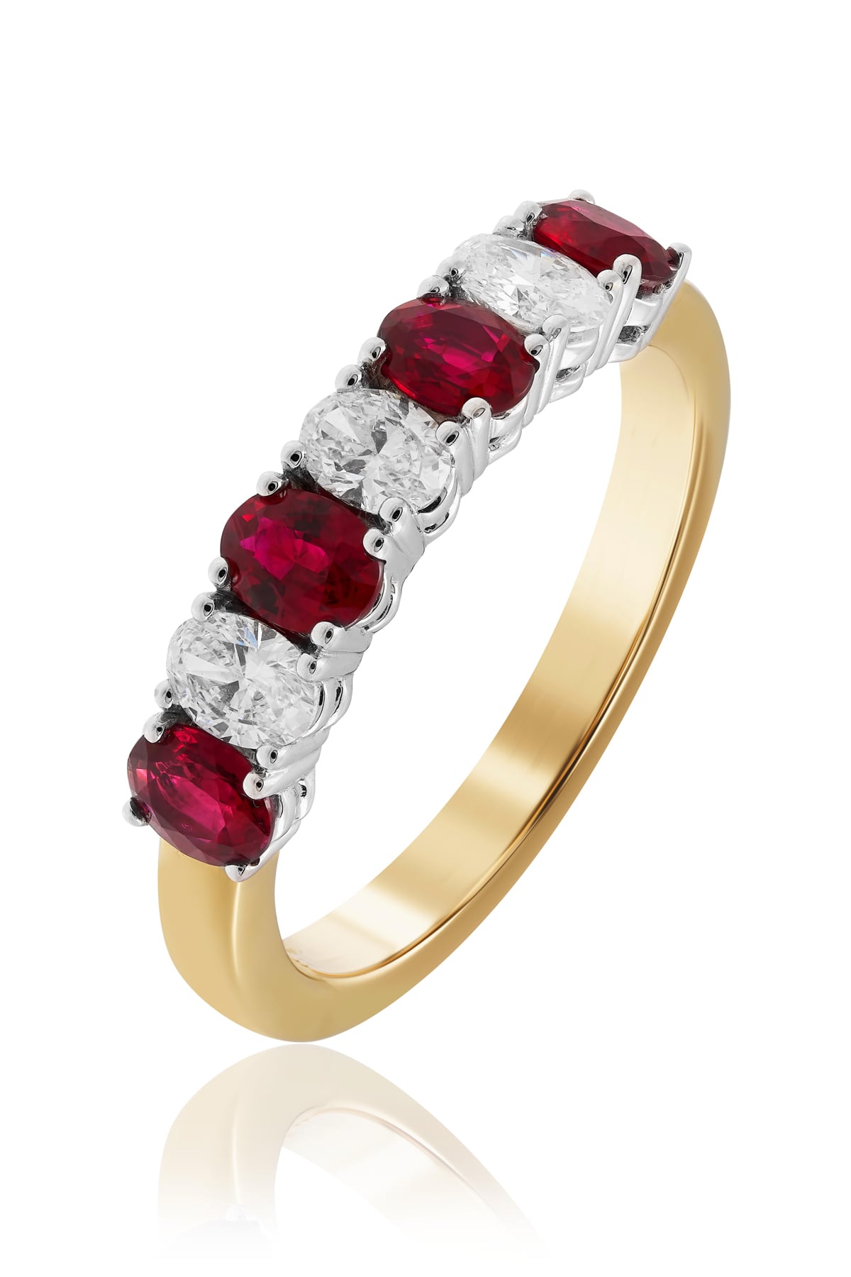 Oval Ruby and Diamond Ring In 18 CaratYellow & White Gold available from LeGassick Fine Jewellery, Gold Coast, Australia. Showrooms at Pacific Fair and Runaway Bay Centre.