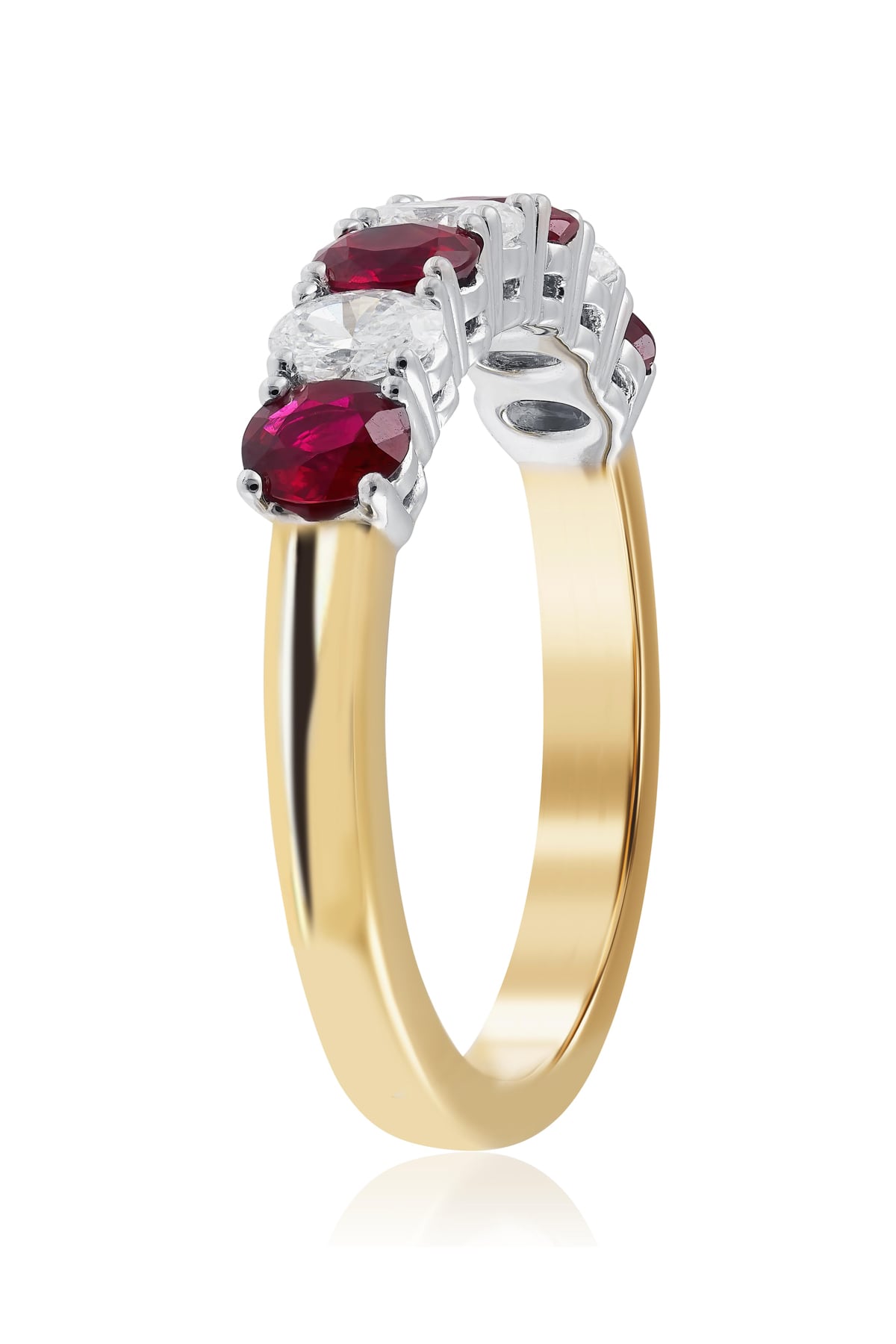 Oval Ruby and Diamond Ring In 18 CaratYellow & White Gold available from LeGassick Fine Jewellery, Gold Coast, Australia. Showrooms at Pacific Fair and Runaway Bay Centre.