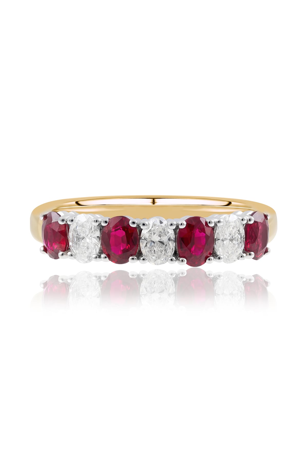 Oval Ruby and Diamond Ring In 18 CaratYellow & White Gold available from LeGassick Fine Jewellery, Gold Coast, Australia. Showrooms at Pacific Fair and Runaway Bay Centre.