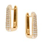 18 Carat Yellow Gold Pave Diamond Square Huggie Earrings  from LeGassick Fine Jewellery, Gold Coast, Australia.