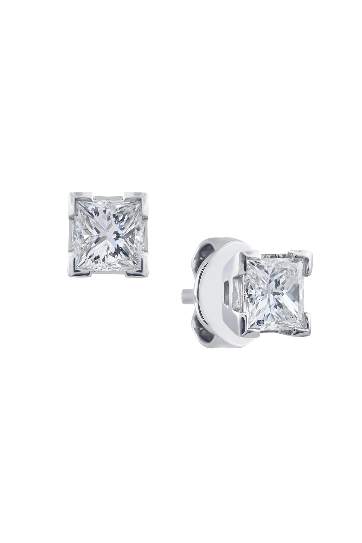 1ct Diamond Stud Earrings In White Gold from LeGassick.