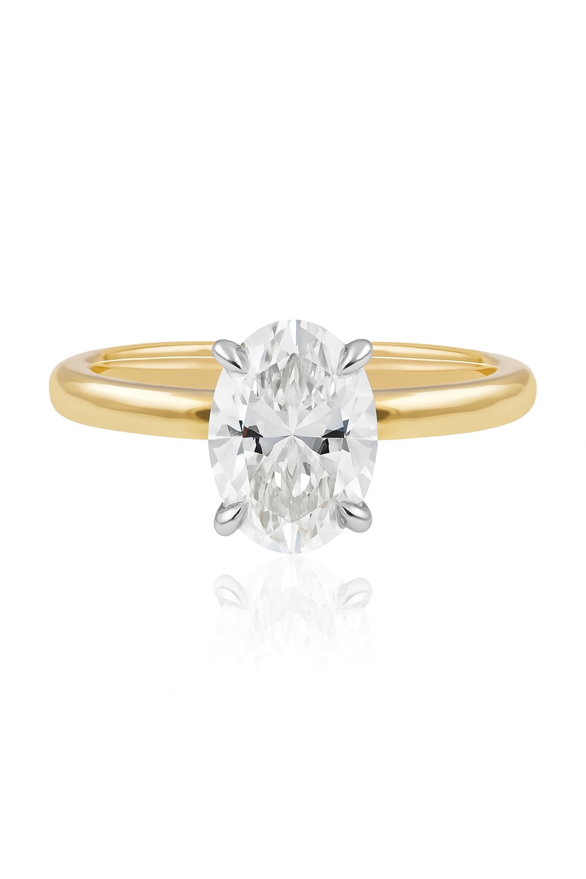 The Elizabeth Ring… 2.00 Carat Oval 4 Claw Solitaire Lab Created Diamond Ring. Part of The Madison Collection and exclusive to LeGassick Jewellery.