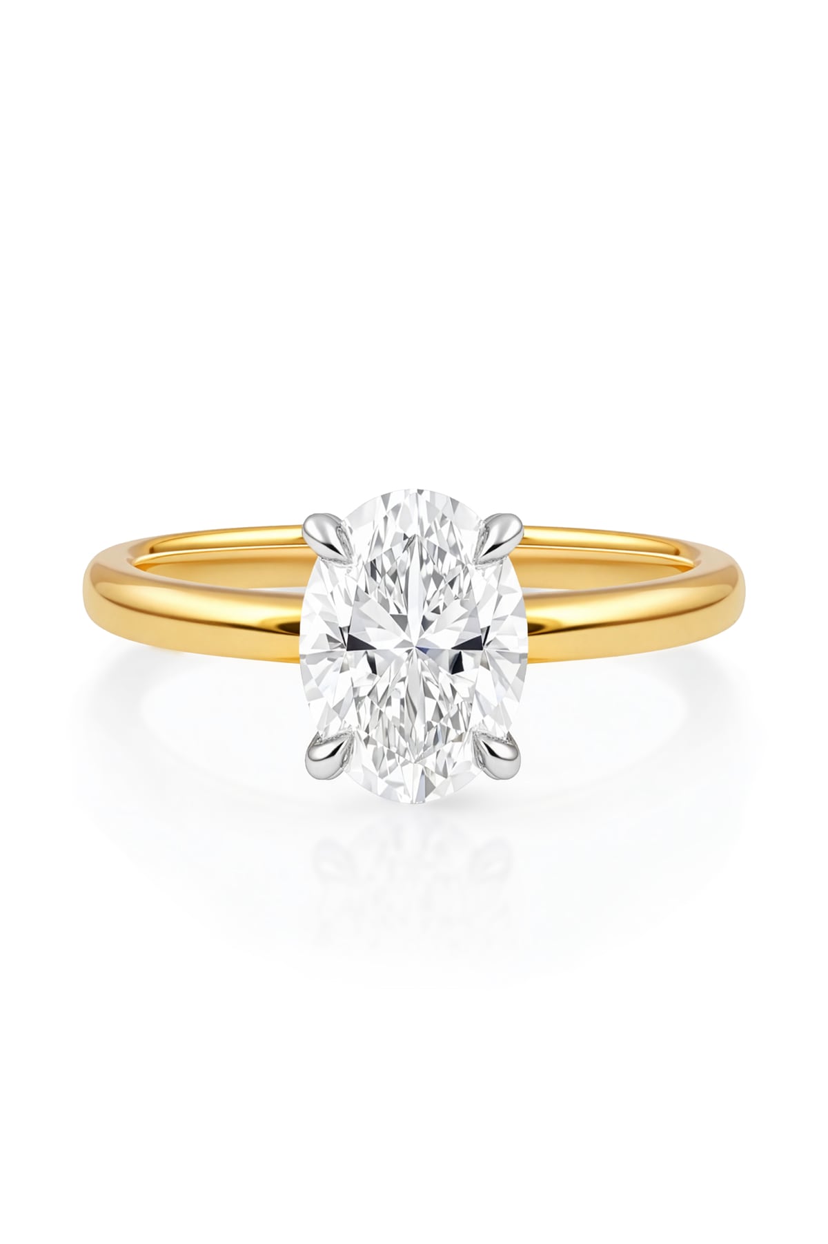 The Elizabeth Ring… 2.00 Carat Oval 4 Claw Solitaire Lab Created Diamond Ring. Part of The Madison Collection and exclusive to LeGassick Jewellery.