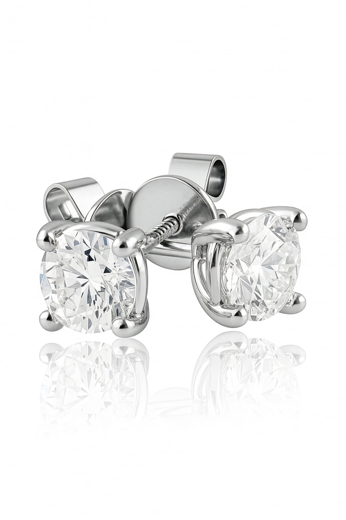 The Lauren Diamond Studs… 2 Carat Lab Created Diamond Stud Earrings In White Gold. Part of The Madison Collection and exclusive to LeGassick Jewellery.