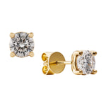 The Anna Diamond Studs… 2 Carat Lab Created Diamond Stud Earrings In Yellow Gold. Part of The Madison Collection and exclusive to LeGassick Jewellery.