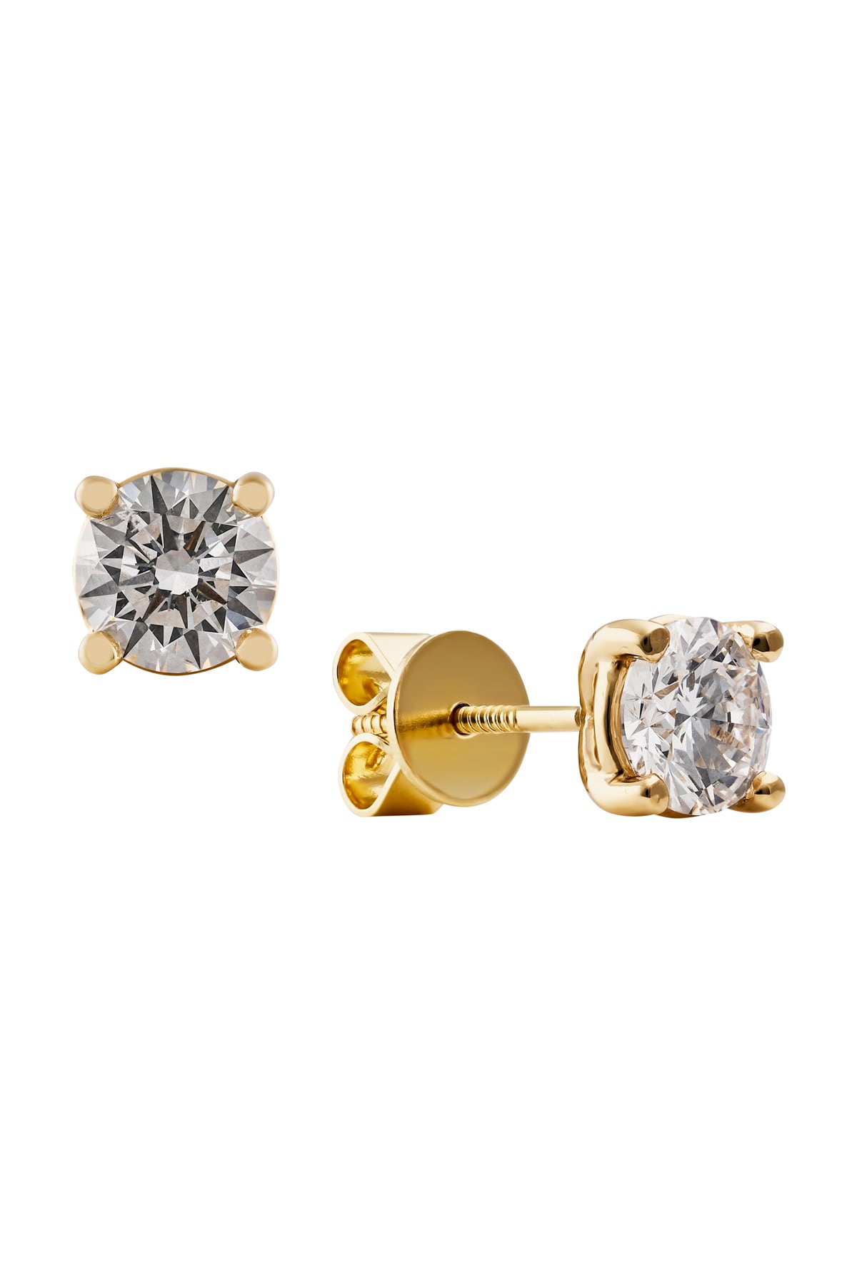 The Anna Diamond Studs… 2 Carat Lab Created Diamond Stud Earrings In Yellow Gold. Part of The Madison Collection and exclusive to LeGassick Jewellery.