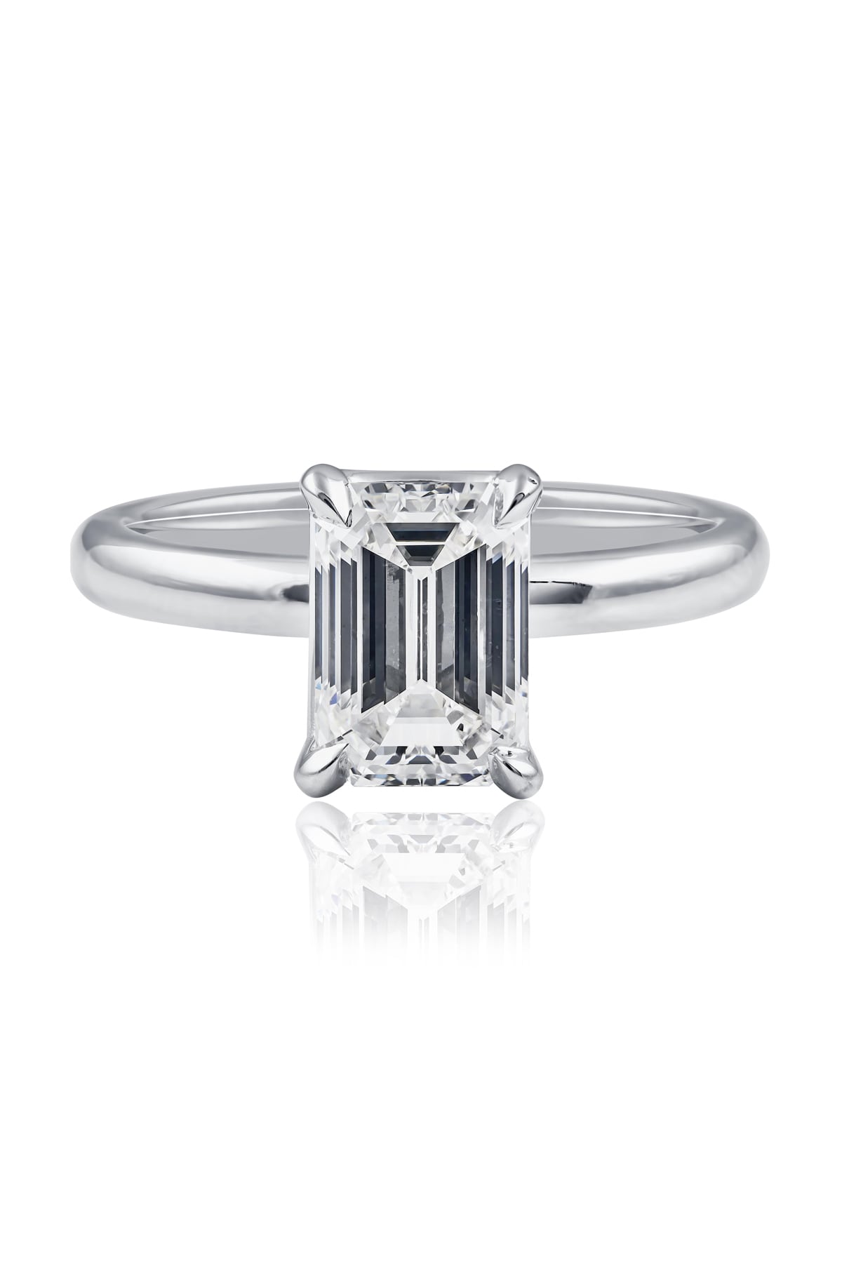 The Audrey Ring… 2 Carat Emerald Cut Solitaire Lab Created Diamond Ring. Part of The Madison Collection and exclusive to LeGassick Jewellery.