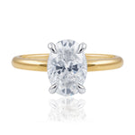 2 Carat Oval Diamond Solitaire Engagement Ring in 18k Gold from LeGassick Jewellery Gold Coast, Australia.