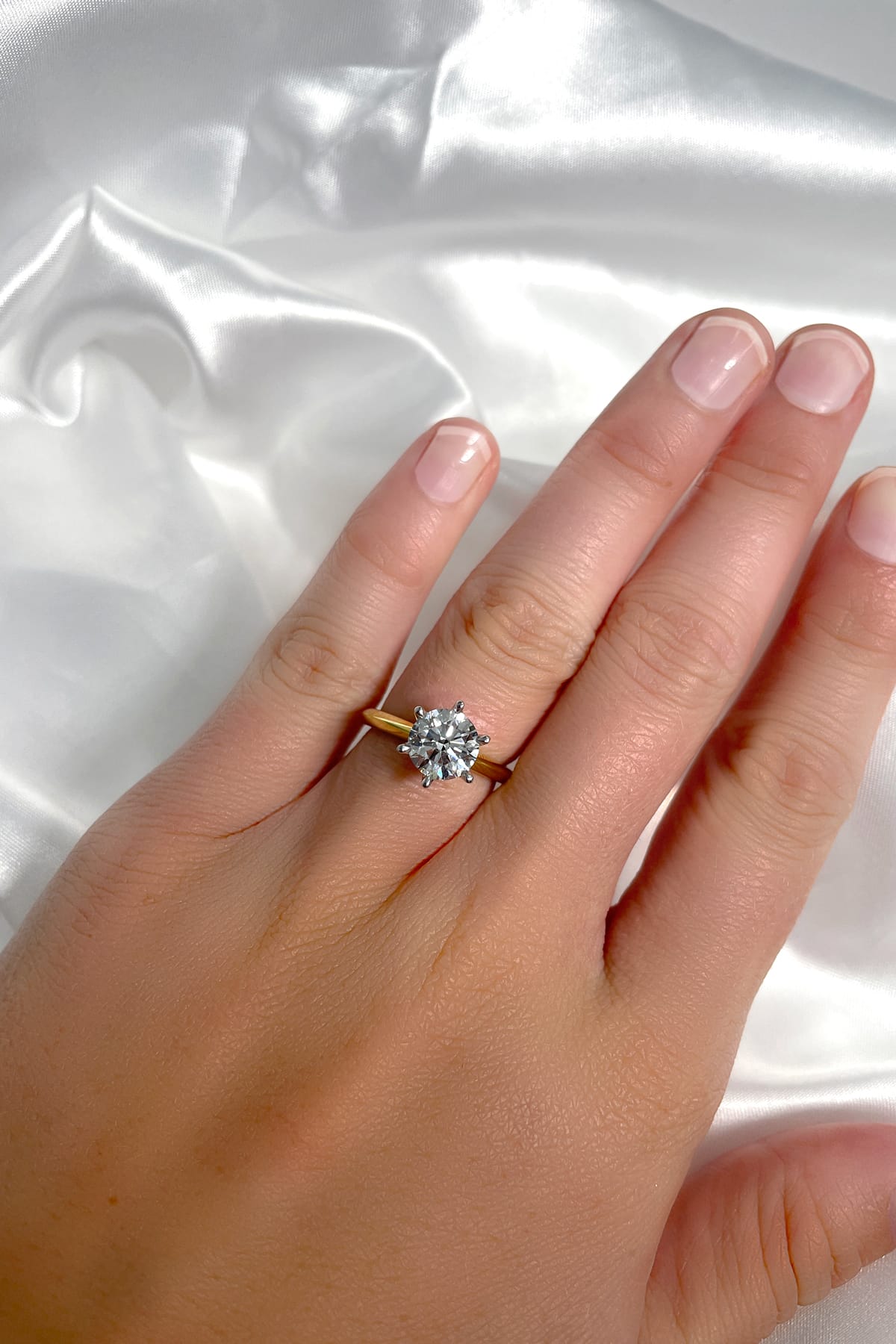 Freya Lab Grown Diamond Ring -18K White Gold, Halo, 5 Carat, – Best  Brilliance