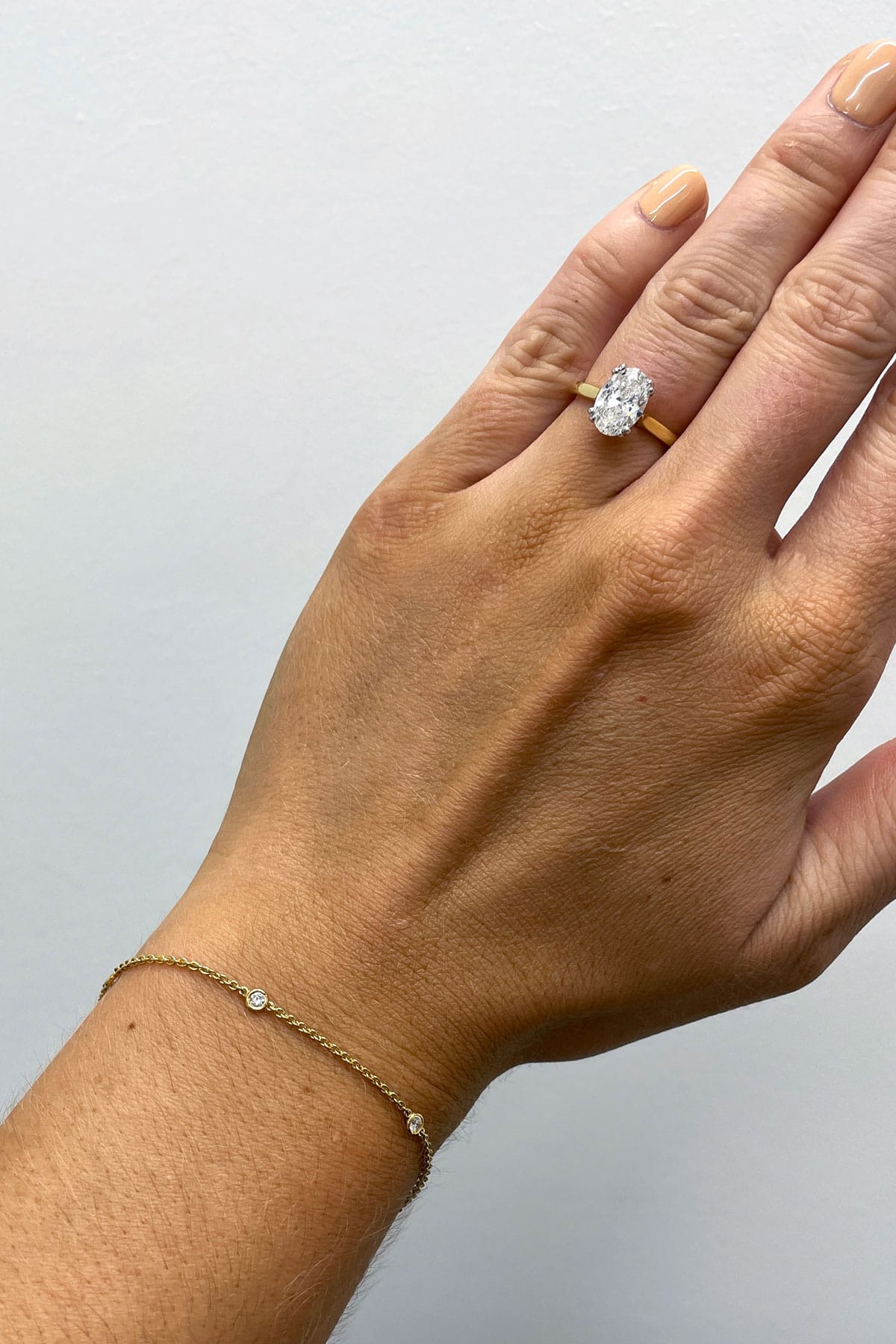 14K White Gold Oval Cut Lab Grown Diamond Engagement Ring 3 Carat CVD diamond  ring Lab Diamond Engagement Ring Halo Rings IGI