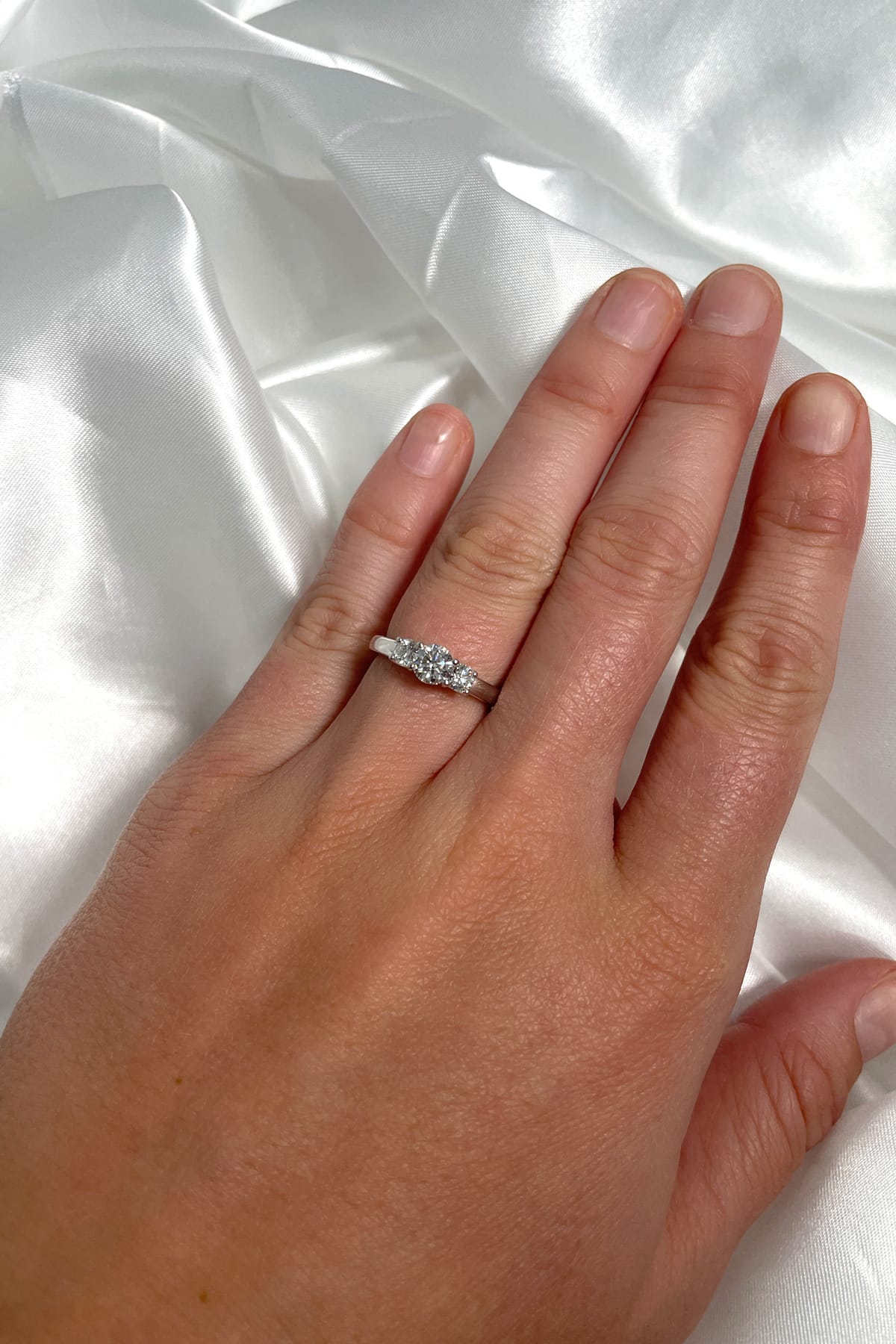 Lab Grown Three Stone Engagement Rings | 3 Stone Lab Grown Diamond Ring