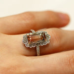 3.43 Carat Watermelon Tourmaline & Diamond Ring from LeGassick Jewellery, Gold Coast, Australia.