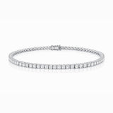 White gold tennis bracelet on a white back ground at LeGassick.