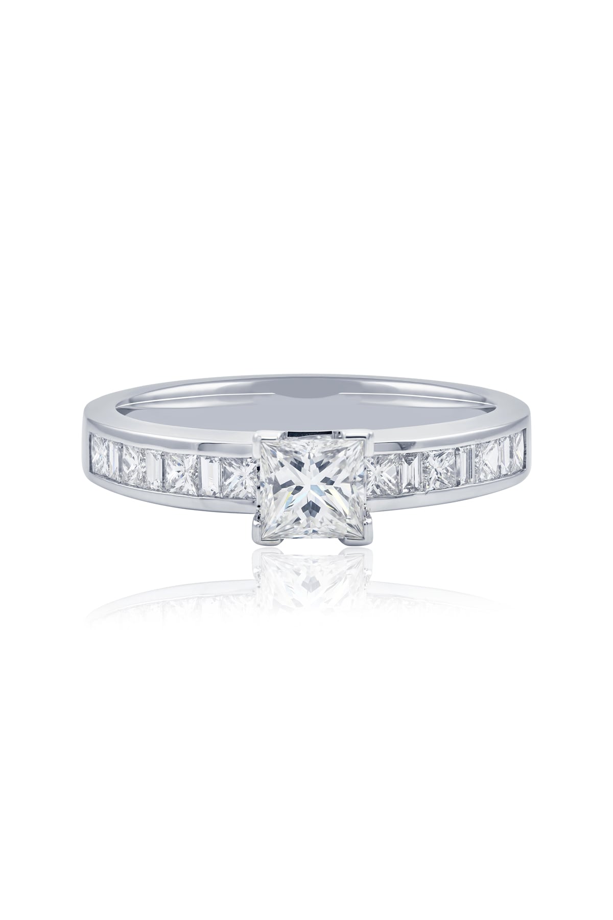 50 Point Princess Cut Engagement Ring in White Gold from LeGassick Jewellery.