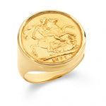9ct Yellow Gold Sovereign Coin Ring from LeGassick.