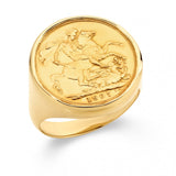 9ct Yellow Gold Sovereign Coin Ring from LeGassick.