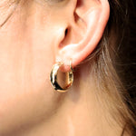 9 Carat Yellow Gold Thick Hoop Earrings from LeGassick Jewellery.