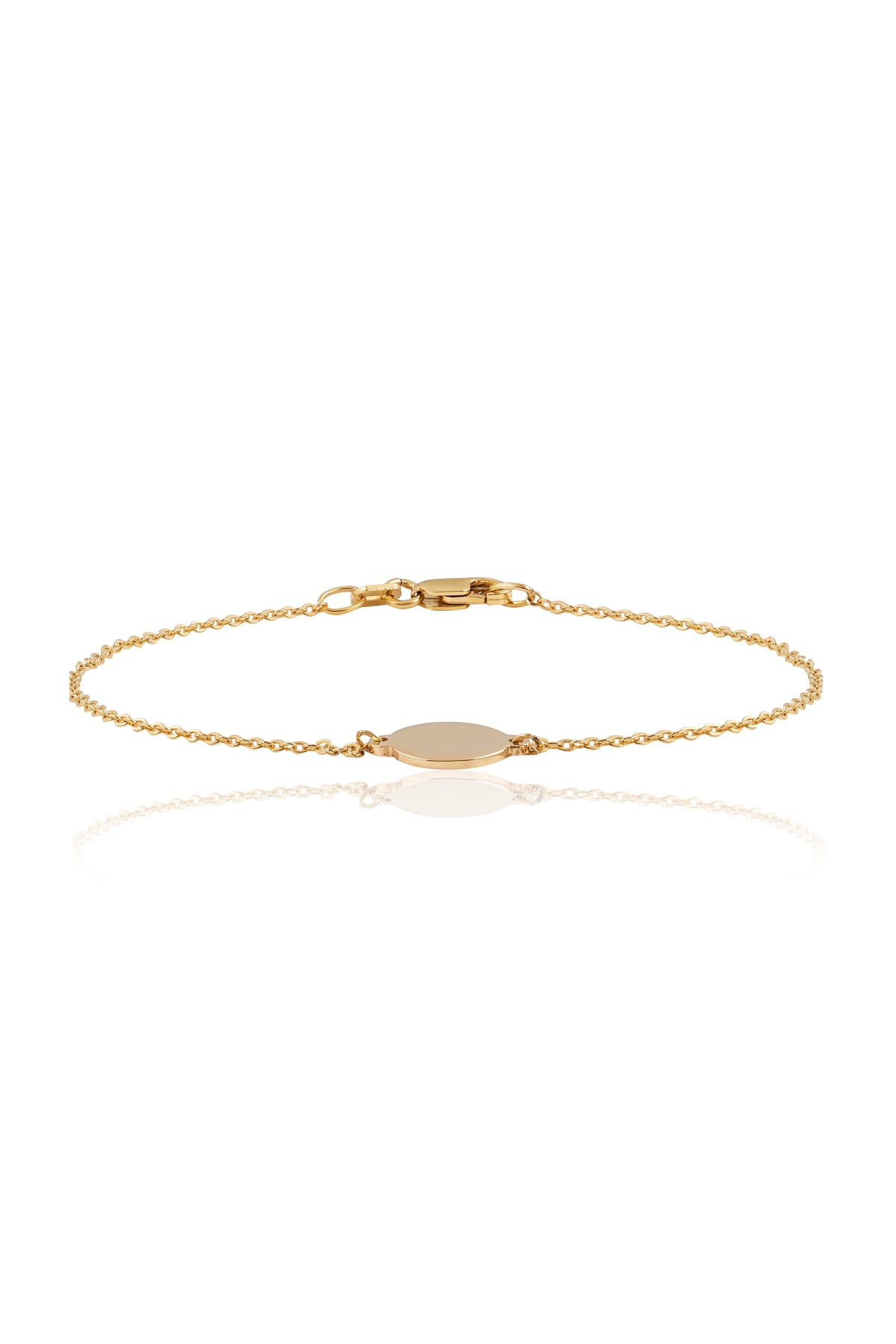 Yellow Gold 19cm 10mm Flat Disc on Chain Bracelet from LeGassick Jewellery, Gold Coast, Australia.