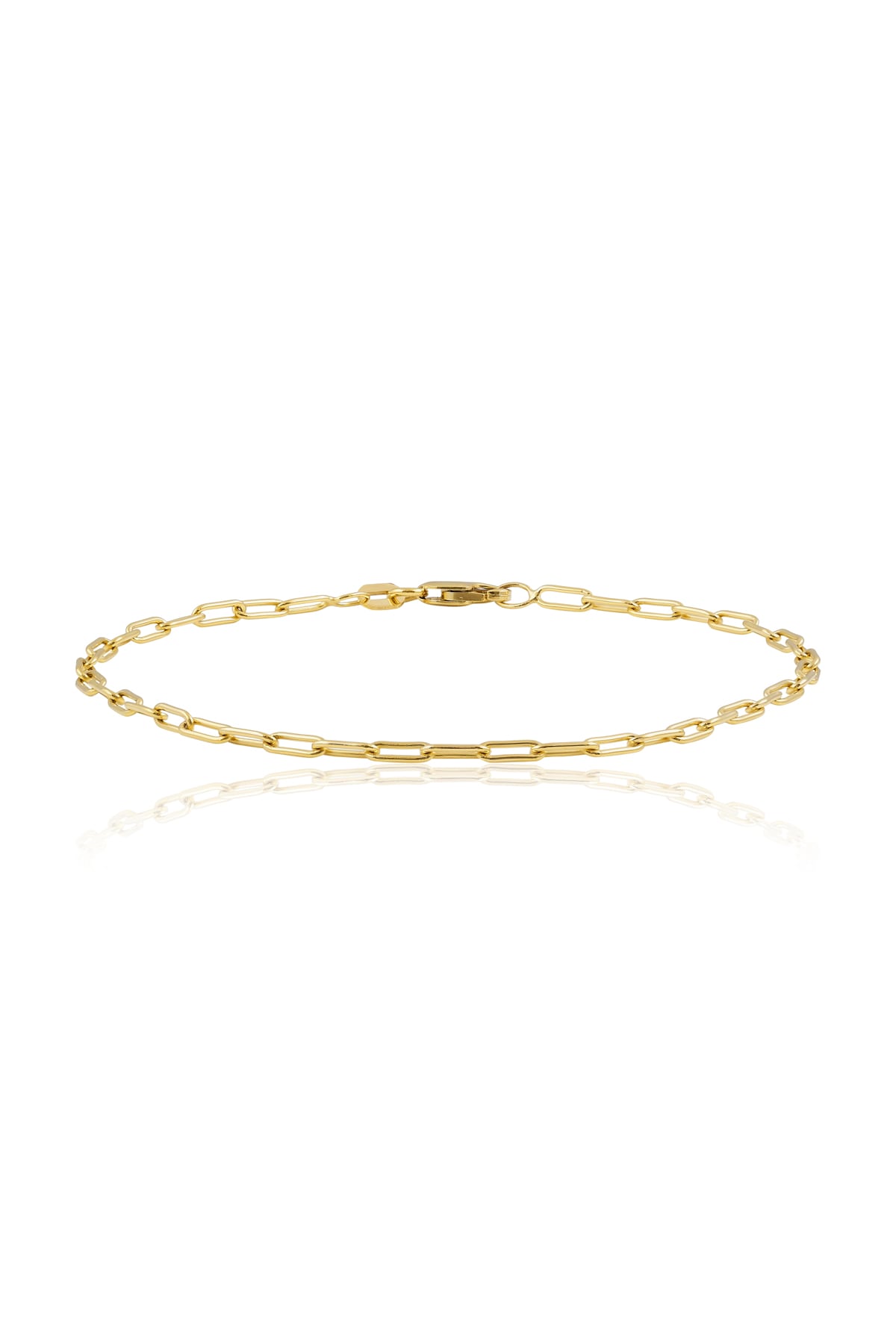 Yellow Gold 19cm Solid Long Open Oval Link Paper Clip Bracelet from LeGassick Jewellery, Gold Coast, Australia.