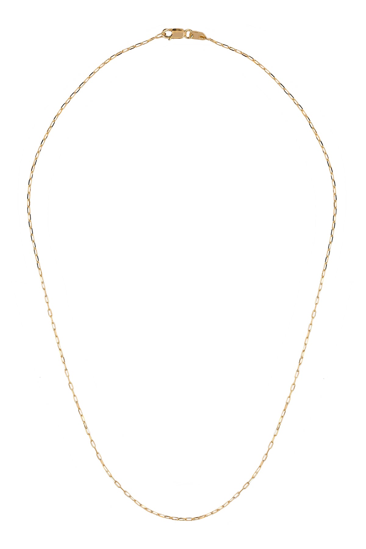 Yellow Gold 45cm Solid Long Open Oval Hammered Paperclip Style Chain from LeGassick Jewellery, Gold Coast, Australia.