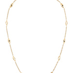 Yellow Gold Alternating Chain with Heavy Diamond Shapes Necklet from LeGassick Jewellery, Gold Coast, Australia.