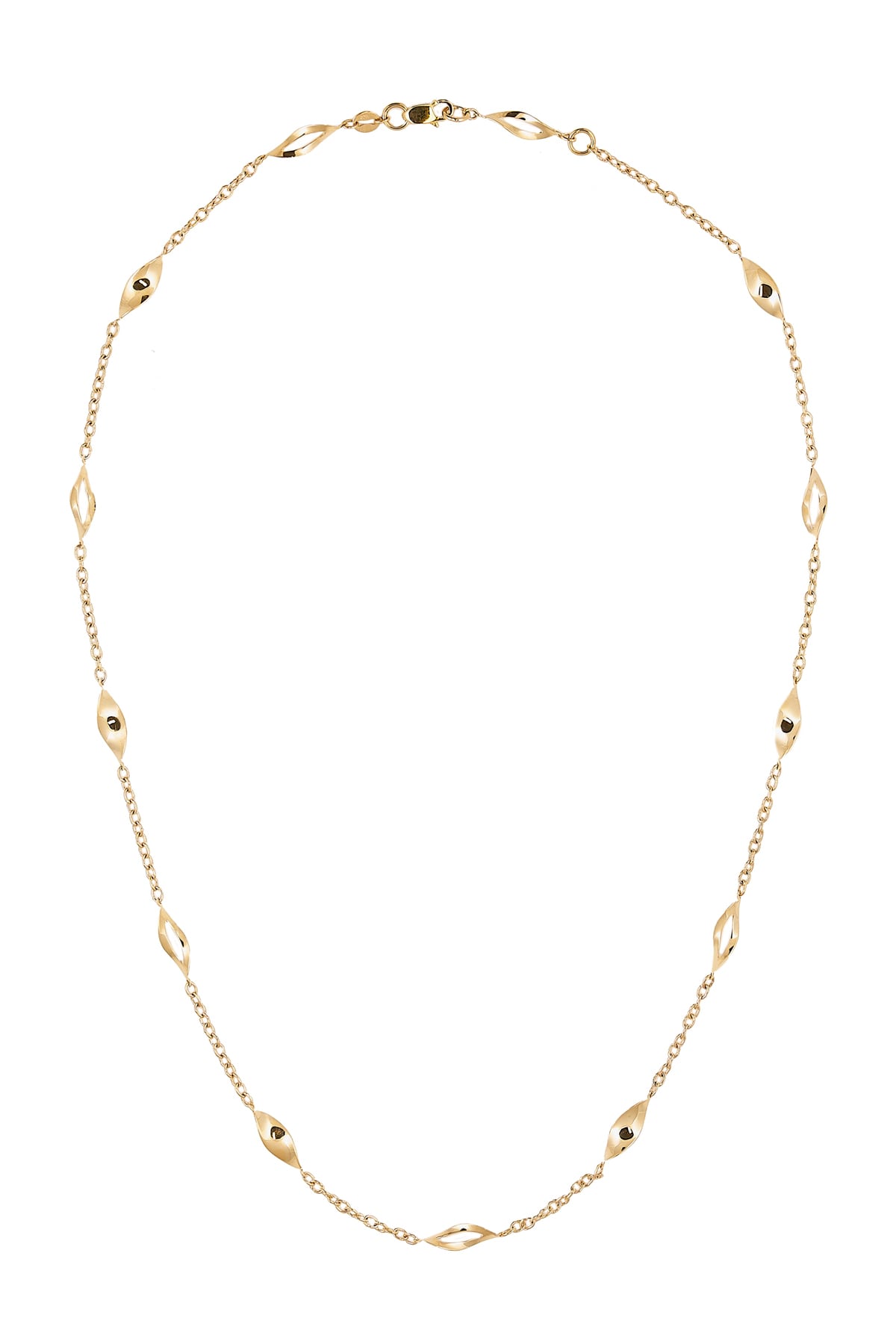 Yellow Gold Alternating Chain with Heavy Diamond Shapes Necklet from LeGassick Jewellery, Gold Coast, Australia.