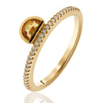 Citrine & Diamond Set Ring In 9 Carat Yellow Gold from LeGassick Fine Jewellery.