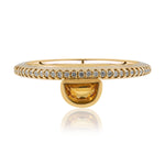 Citrine & Diamond Set Ring In 9 Carat Yellow Gold from LeGassick Fine Jewellery.