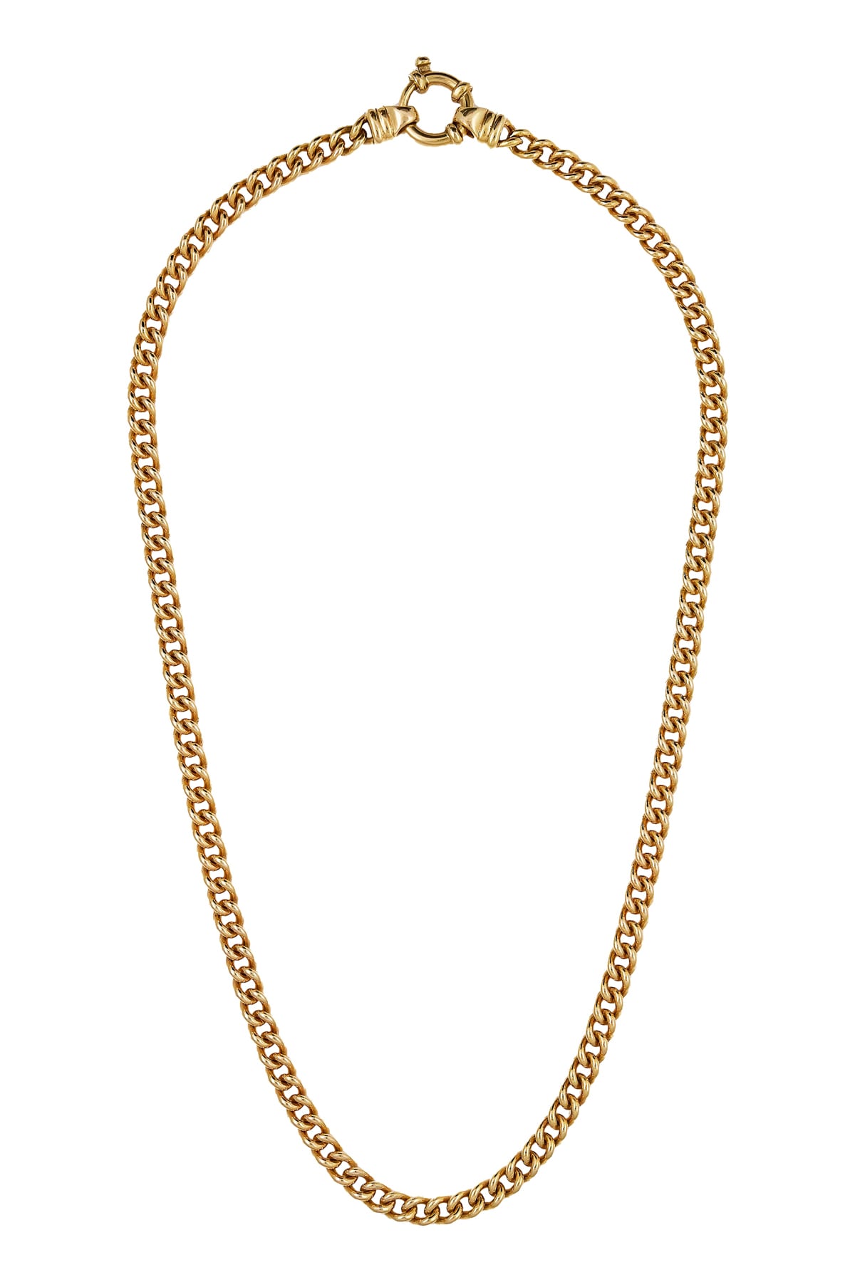 Euro Bolt Curb Link Necklace In 9ct Yellow Gold available from LeGassick Fine Jewellery, Gold Coast, Australia. Showrooms at Pacific Fair and Runaway Bay Centre.