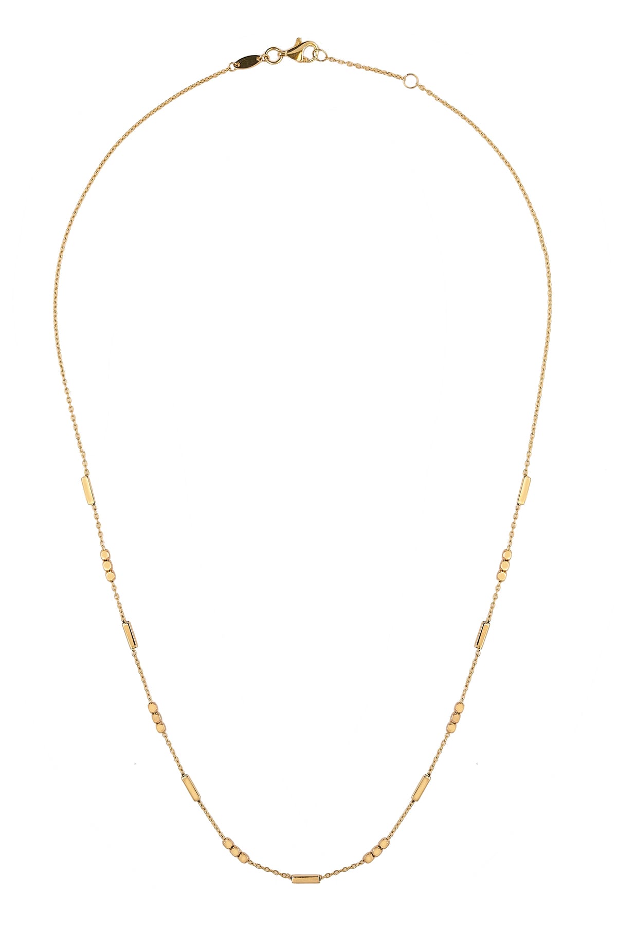 Yellow Gold Fancy Bar and Bead Necklet from LeGassick Jewellery, Gold Coast, Australia.