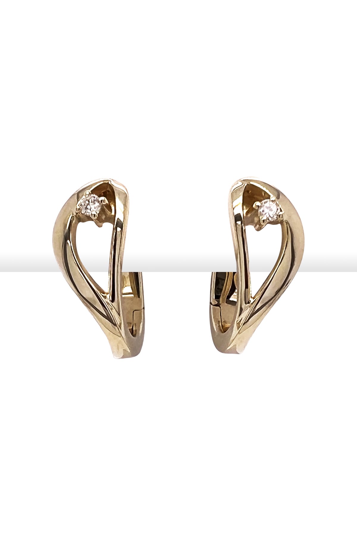 9ct Yellow Gold Fancy Oval Style Huggie Earrings available at LeGassick Diamonds and Jewellery Gold Coast, Australia.