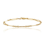 Yellow Gold Flat Fancy Paperclip Cable Bracelet from LeGassick Jewellery, Gold Coast, Australia.