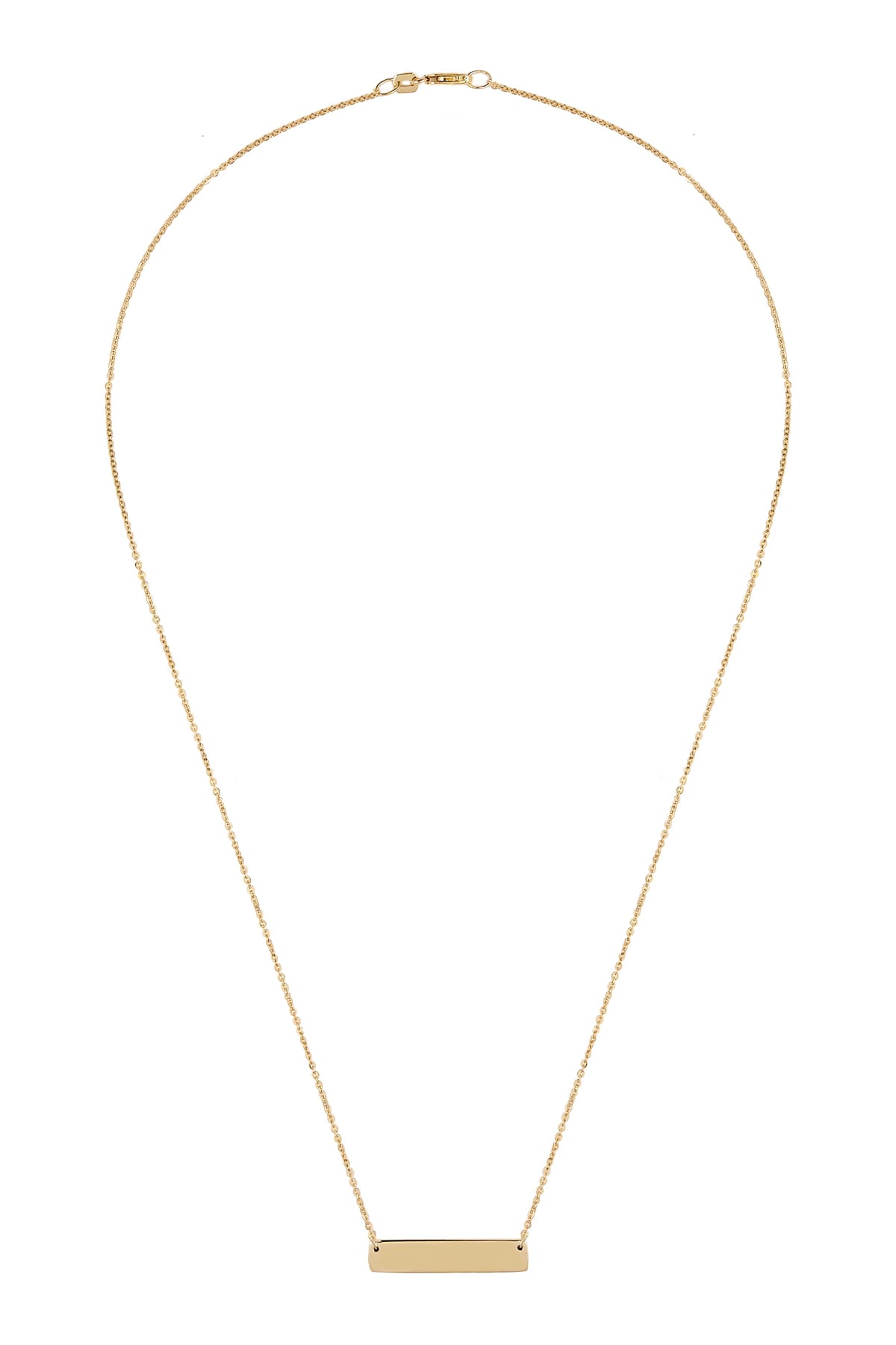 Yellow Gold ID Plate on 45cm Chain from LeGassick Jewellery, Gold Coast, Australia.