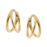 Yellow Gold Plain Double Bar Huggie Earrings from LeGassick Fine Jewellery, Gold Coast, Australia. Showrooms at Pacific Fair and Runaway Bay Centre.