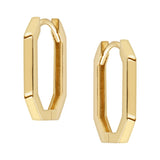 Rectangular 8-Sided Huggie Earrings In 9 Carat Yellow Gold available from LeGassick Fine Jewellery, Gold Coast, Australia. Showrooms at Pacific Fair and Runaway Bay Centre.