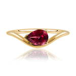 Rhodolite Garnet Pear Cut Dress Ring In 9 Carat Yellow Gold available from LeGassick Fine Jewellery, Gold Coast, Australia. Showrooms at Pacific Fair and Runaway Bay Centre.