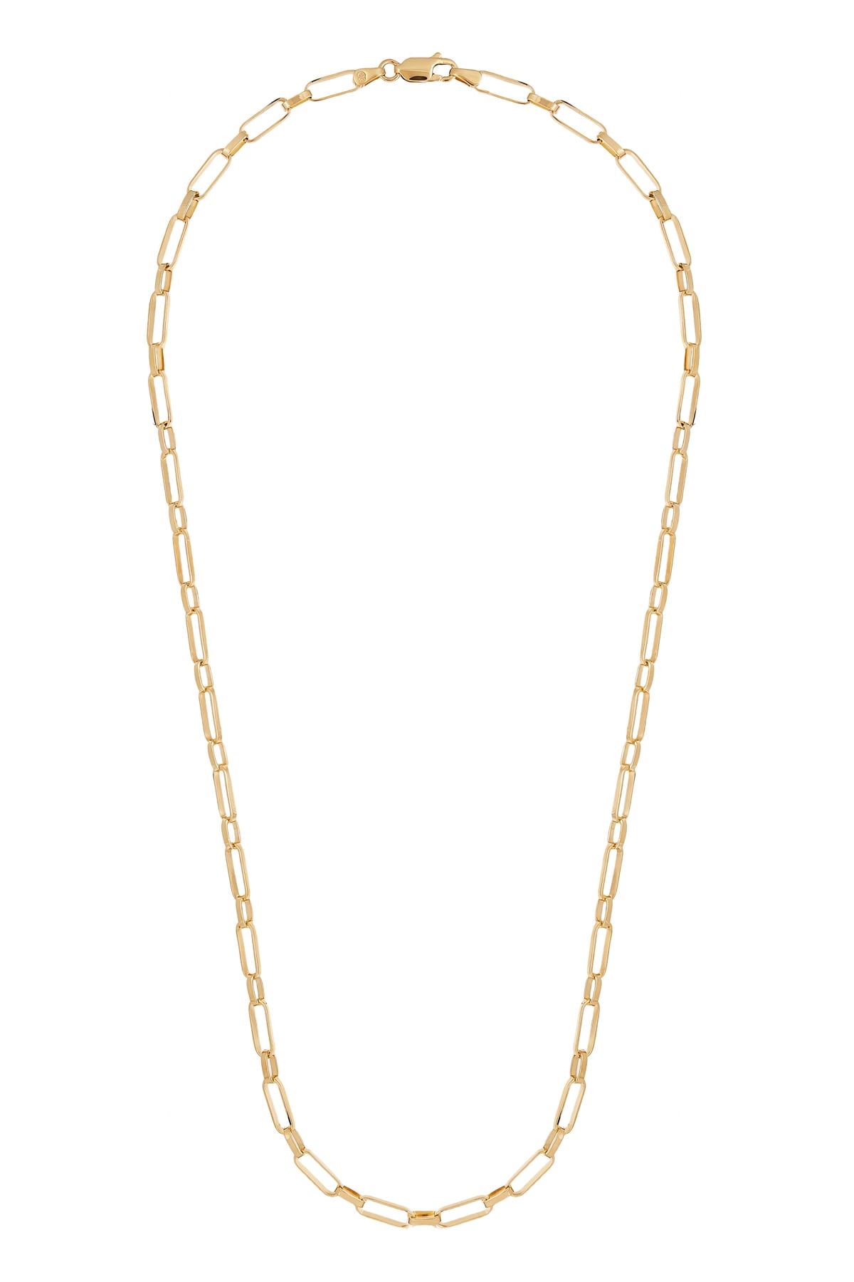 Solid Small Paper Clip 1+1 Style 50cm Chain 10.9g In 9 Carat Yellow Gold available from LeGassick Fine Jewellery, Gold Coast, Australia. Showrooms at Pacific Fair and Runaway Bay Centre.