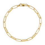 Solid Squared Paperclip Link Bracelet In 9 Carat Yellow Gold available from LeGassick Fine Jewellery, Gold Coast, Australia. Showrooms at Pacific Fair and Runaway Bay Centre.